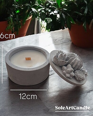 Tasarımcı Dekoratif Beton Mum