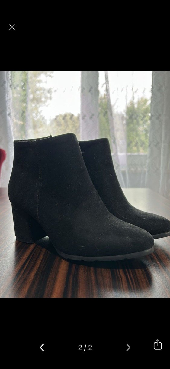 Siyah Süet Kadın Bot - Görsel 2