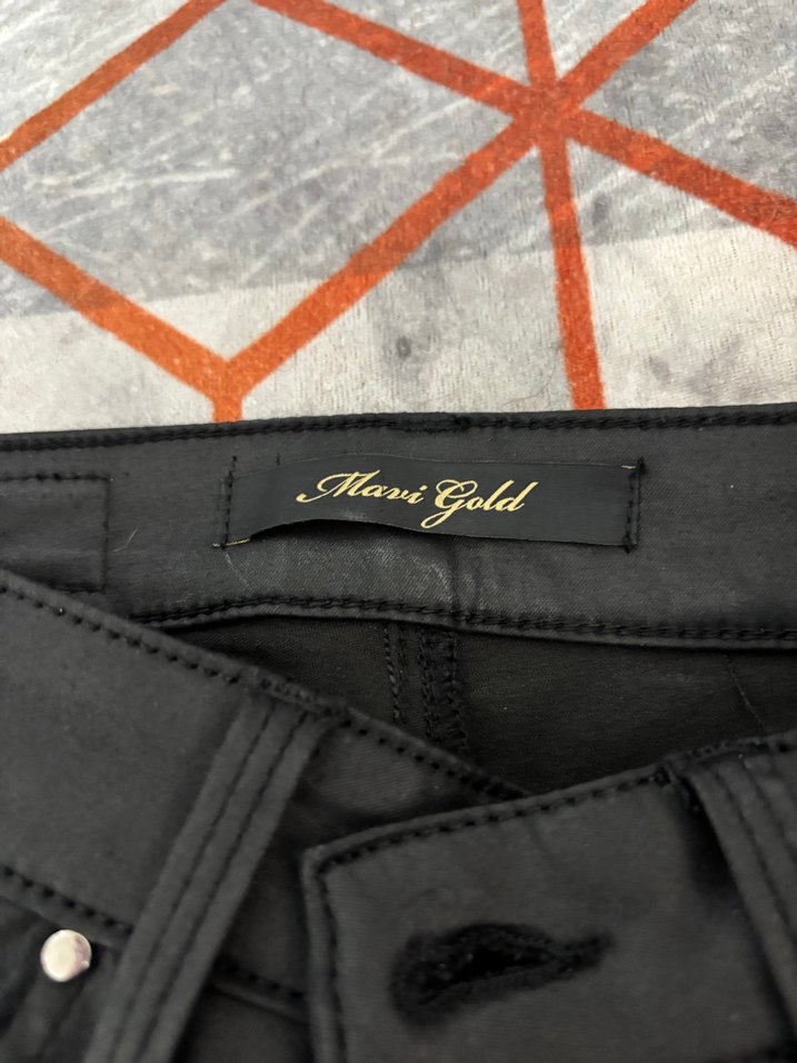 Kadın Siyah Deri Regular Fit Pantolon - Görsel 2