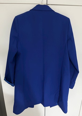 Düğmeli Lacivert Kadın Blazer Ceket - Görsel 5