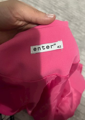 Pembe Düğmeli Kadın Blazer Ceket - Görsel 4