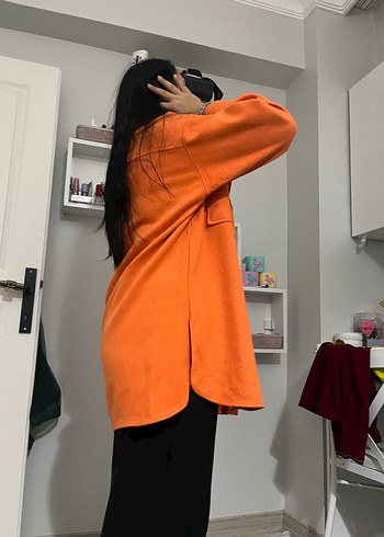 Turuncu Midi Hamile Ceketi - Görsel 2