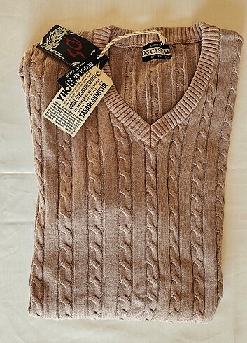 College D'S Casual Gri Renk Erkek Kazak, XL beden