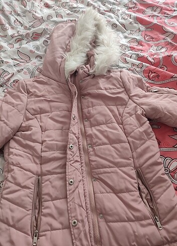 Az kullanılmış pembe mont 38-40 beden - Görsel 5