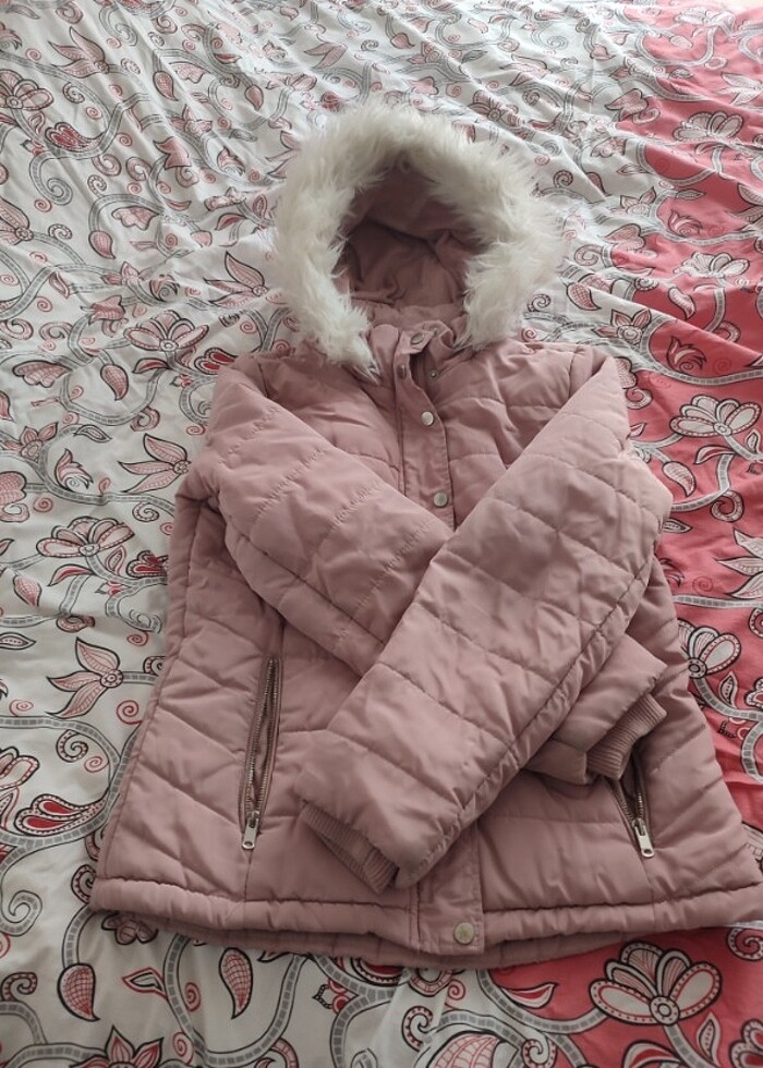 Az kullanılmış pembe mont 38-40 beden - Görsel 2