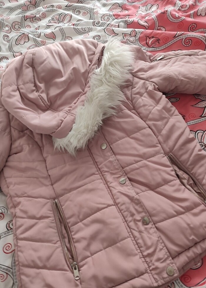 Az kullanılmış pembe mont 38-40 beden - Görsel 3