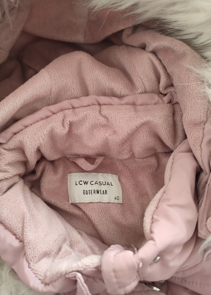 Az kullanılmış pembe mont 38-40 beden - Görsel 4