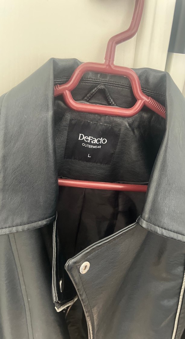 Siyah Deri Biker Ceket - Görsel 2