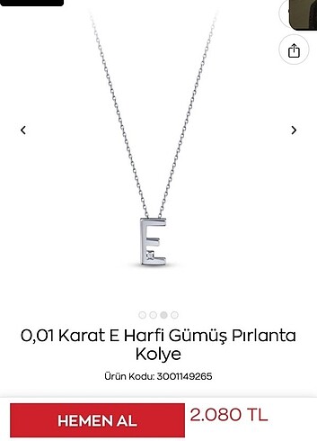Beden Zen pırlanta harfli kolye