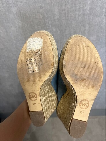 37 Beden mavi Renk Michael Kors Süet Platform Terlik