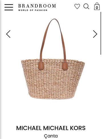  Beden kahverengi Renk Michael Kors Hasır Çanta