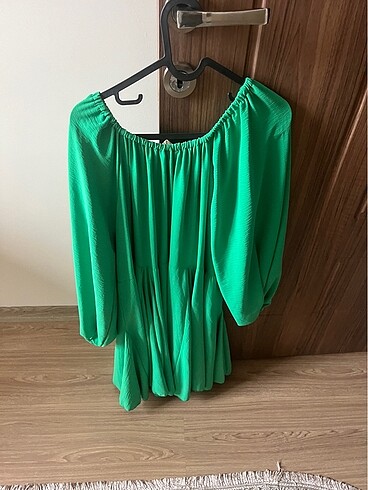 Yeşil mıni şık elbise - Görsel 2