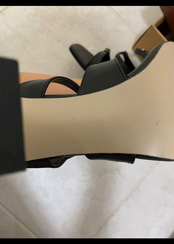 Fabrika Siyah Topuklu Sandalet - Görsel 6