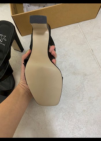 Fabrika Siyah Topuklu Sandalet - Görsel 3