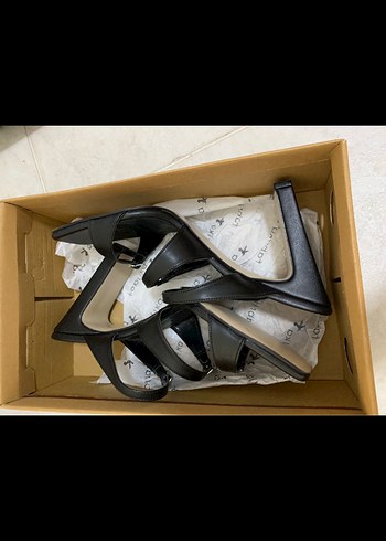 Fabrika Siyah Topuklu Sandalet - Görsel 8