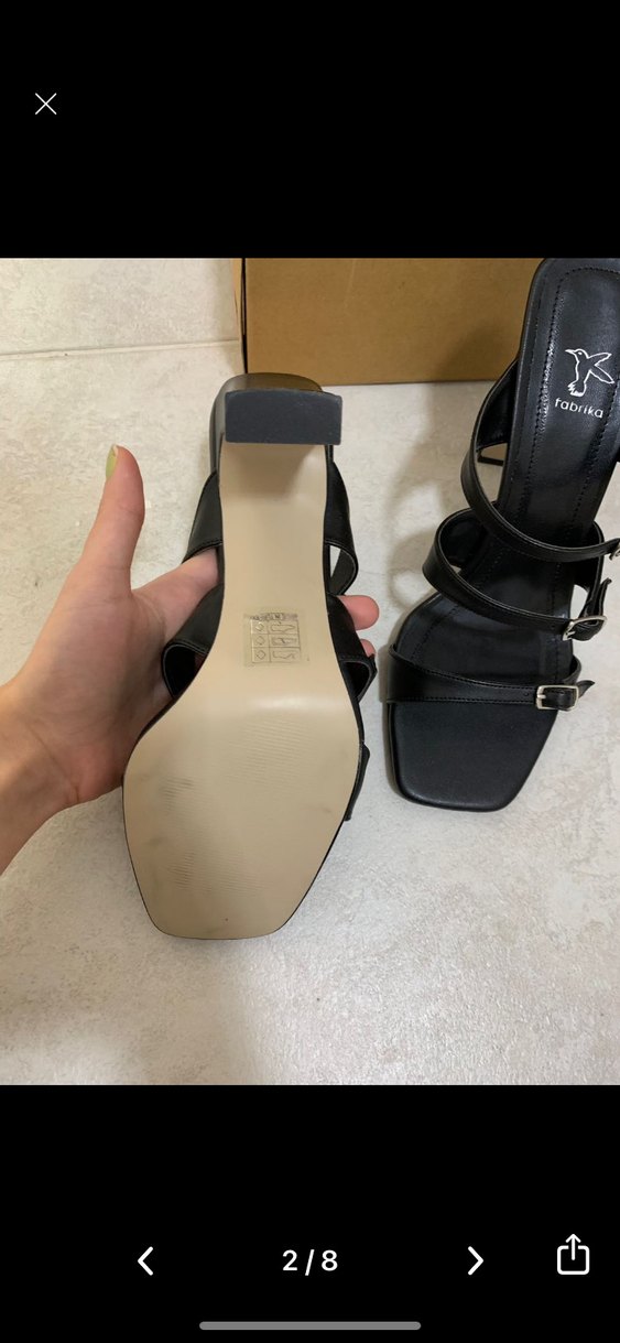 Fabrika Siyah Topuklu Sandalet - Görsel 2