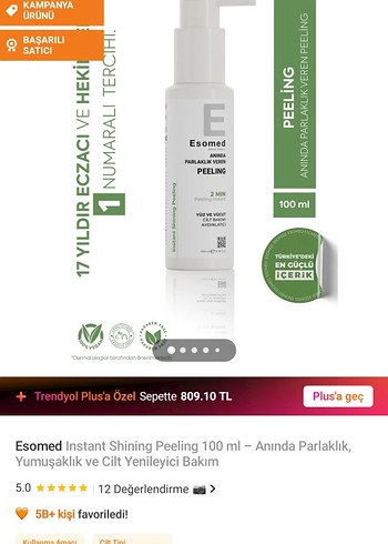 Esomed Instant Shining Peeling 100 ml - Görsel 2