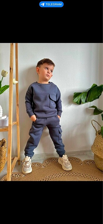 Erkek çocuk 3 ip şardonlu takım