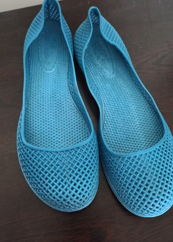 Diğer Mavi Elastik Kadın Stiletto Topuklu Babet