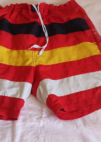 Renkli Çizgili Erkek Mini Şort - Görsel 3