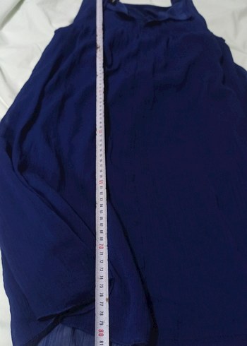 Lacivert Hamile Midi Keten Etek - Görsel 5