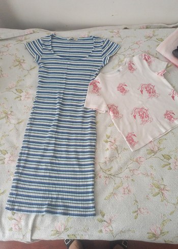 Zara Pembe Baskılı Kısa Kollu Kız Tişörtü