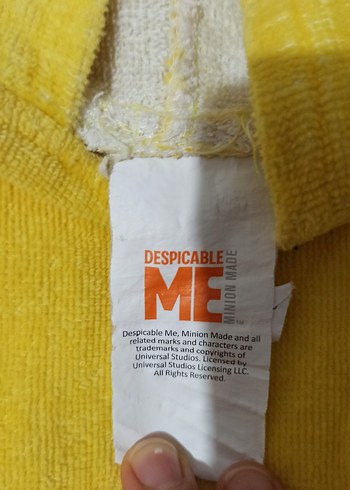 Çocuk Kapüşonlu Minyonlar Desenli Bornoz - Görsel 3