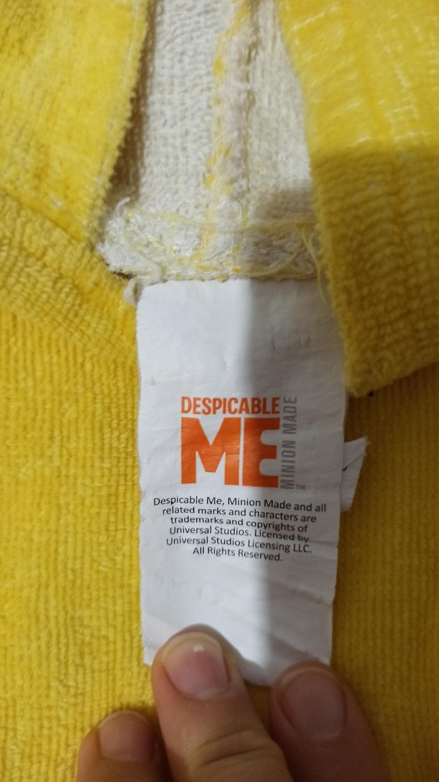 Çocuk Kapüşonlu Minyonlar Desenli Bornoz - Görsel 3