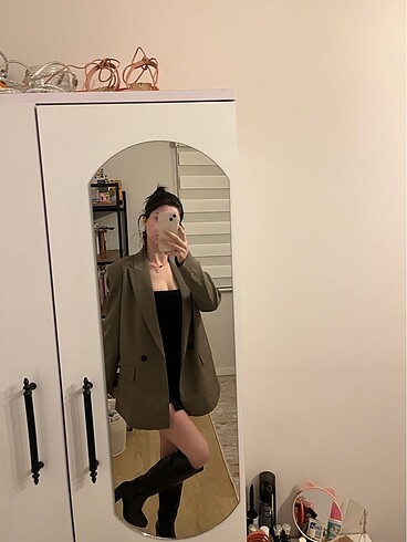 xs Beden haki Renk zara blazer ceket