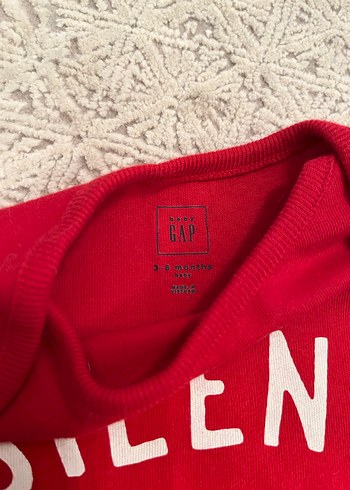 Kırmızı Uzun Kollu Bebek Body - Görsel 2