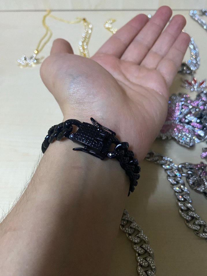 SİYAH CHAIN  SET - Görsel 3