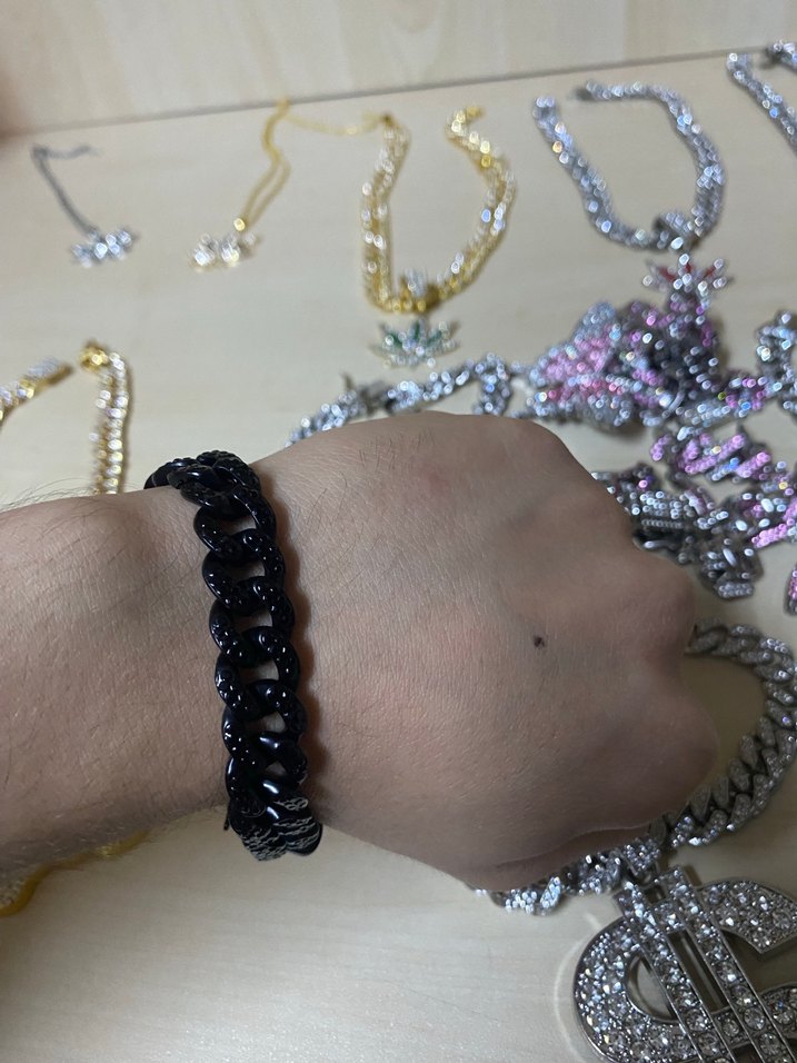 SİYAH CHAIN  SET - Görsel 2