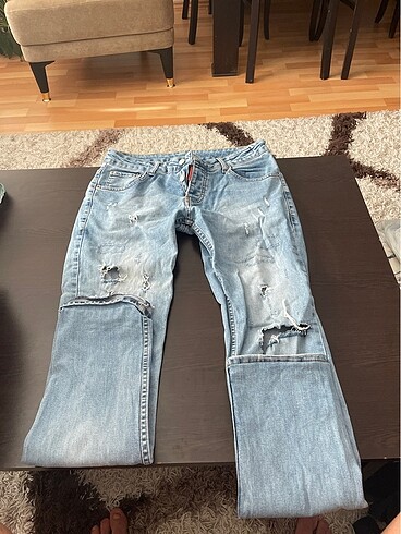 Orjinal DSQUARED 2 Yırtık Kot pantolon