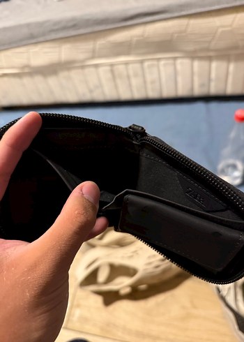 Fermuarlı Siyah Deri Kadın Cüzdanı - Görsel 3