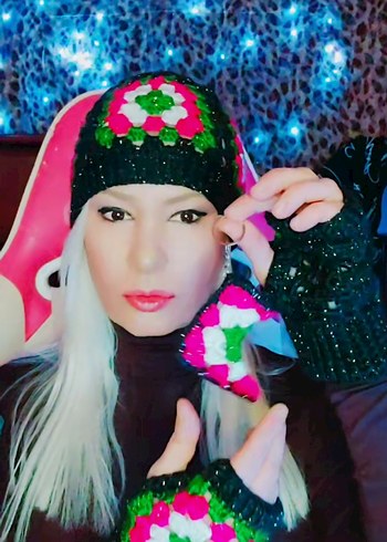 Renkli Örgü Bohem Eldiven Bere Kupa Bardak - Görsel 2