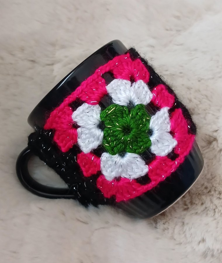 Renkli Örgü Bohem Eldiven Bere Kupa Bardak - Görsel 4