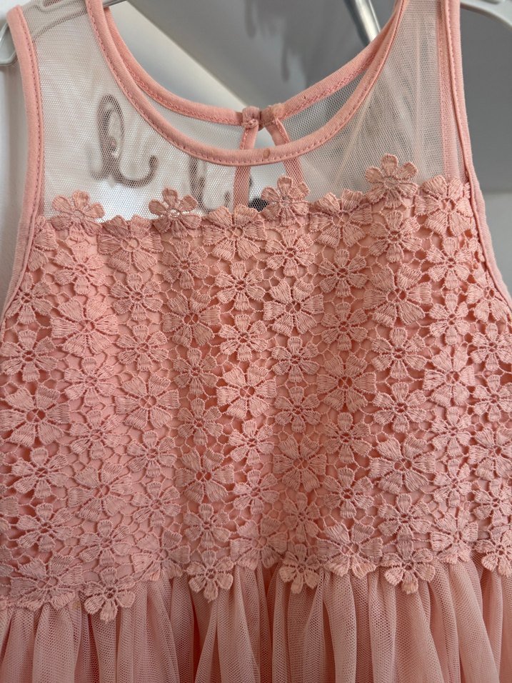 Kız Çocuk Dantel Detaylı Elbise - Görsel 2