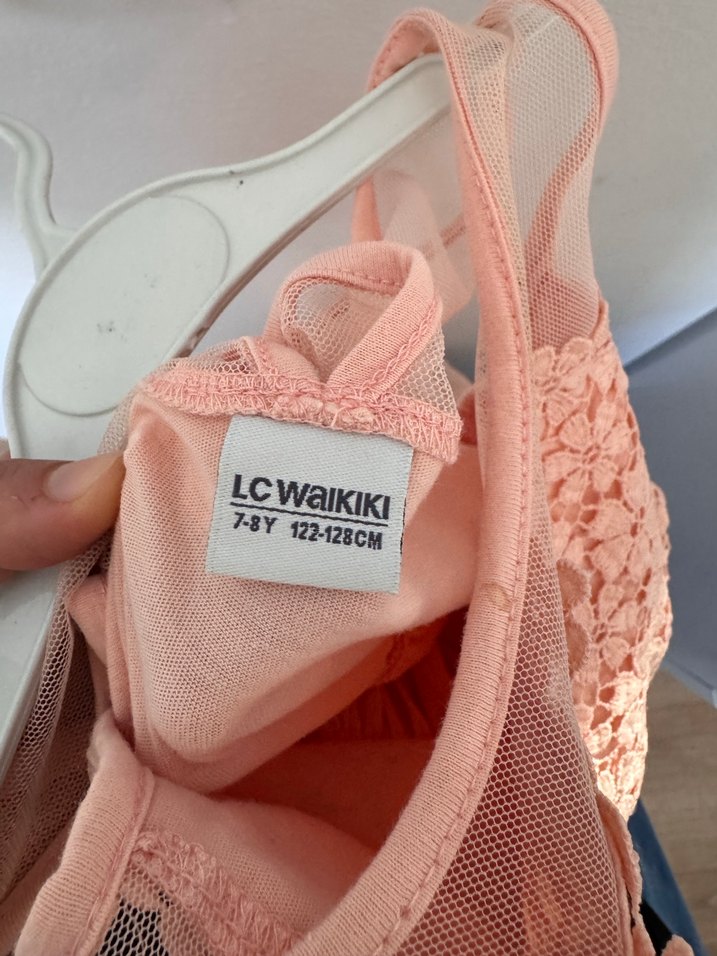 Kız Çocuk Dantel Detaylı Elbise - Görsel 4