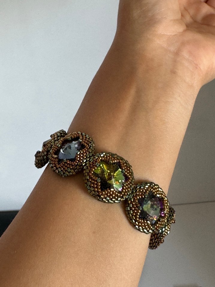 Renkli Boncuk İşlemeli Bohem Bileklik - Görsel 3