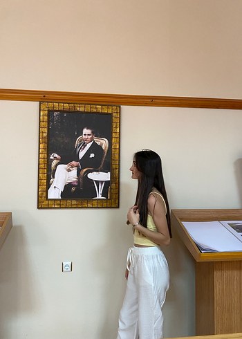 Beyaz Bol Paça Pantolon - Görsel 3