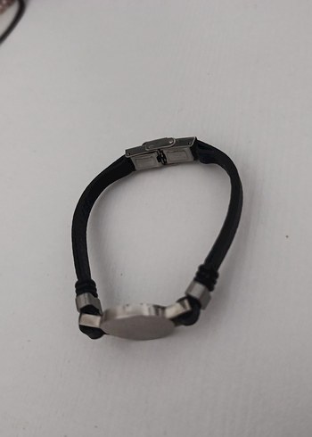 Siyah Minimalist Erkek Bileklik - Görsel 2