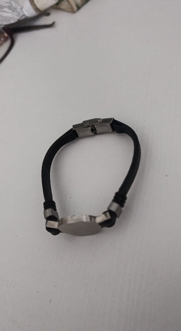 Siyah Minimalist Erkek Bileklik - Görsel 2