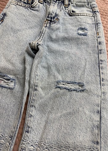 BG Store Bg Store kız çoçuk bakış Detaylı Bol Kot Pantolon