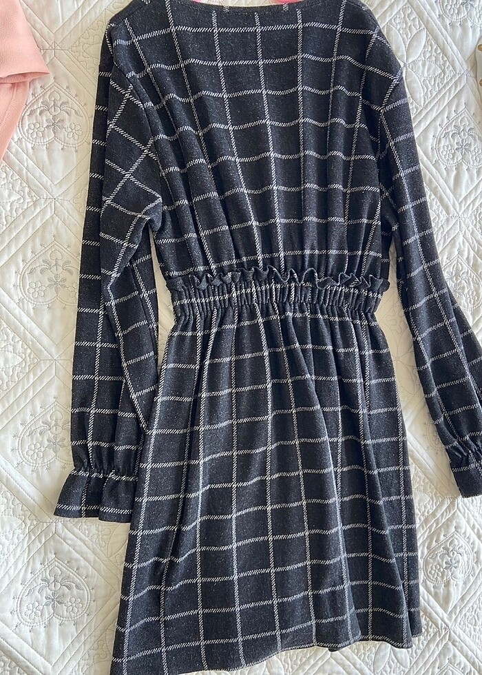 Kareli elbise - Görsel 3