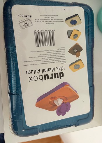 Mavi Taşınabilir mendil saklama kutusu - Görsel 3