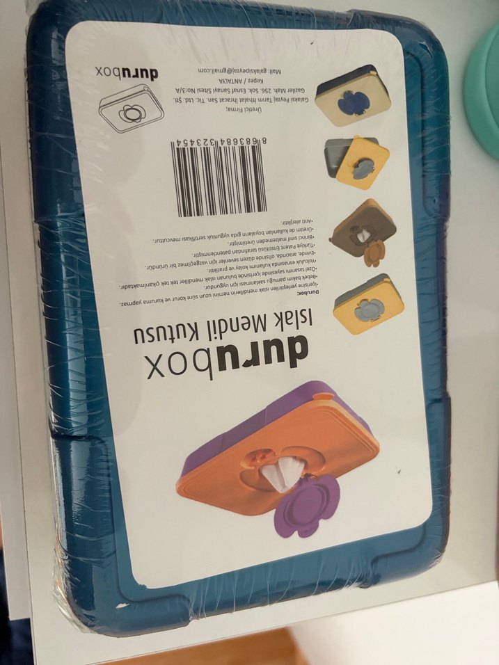 Mavi Taşınabilir mendil saklama kutusu - Görsel 3