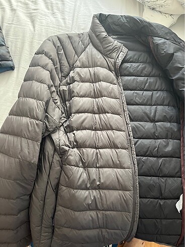 m Beden gri Renk Calvin klein marka gri kaz tüyü mont