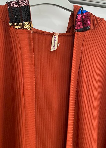 Uzun Kollu Bohem Kadın Uzun Hırka - Görsel 7