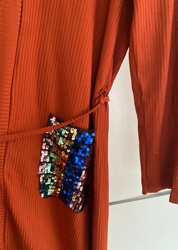 Uzun Kollu Bohem Kadın Uzun Hırka - Görsel 5