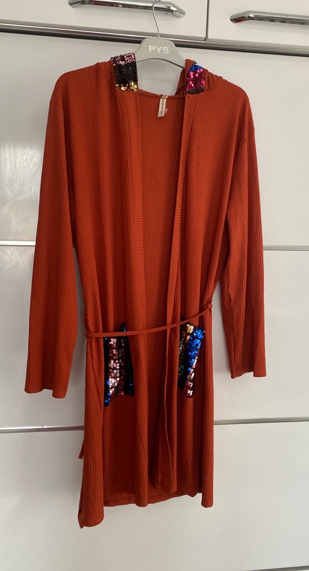 Uzun Kollu Bohem Kadın Uzun Hırka - Görsel 2